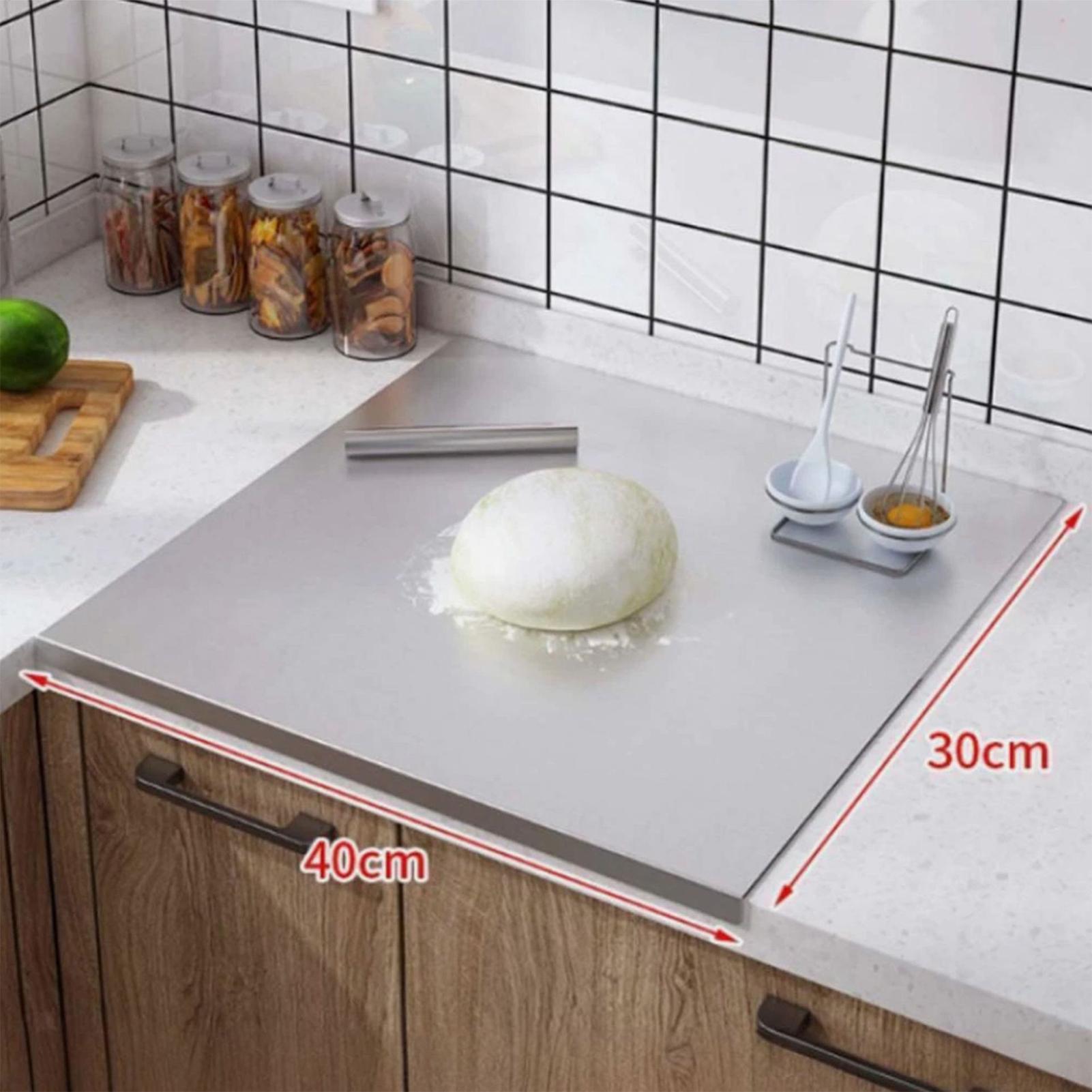 Kitchen Baking Tools - Stainless Steel Cutting Board Nonstick Double-Sided