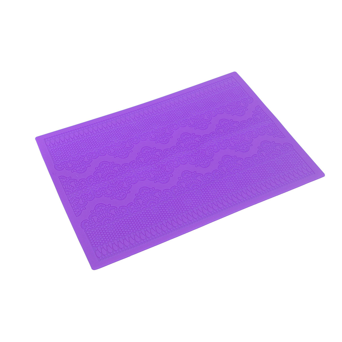 Kitchen Baking Tools - 1pcs Silicone Cake Lace Mat Purple