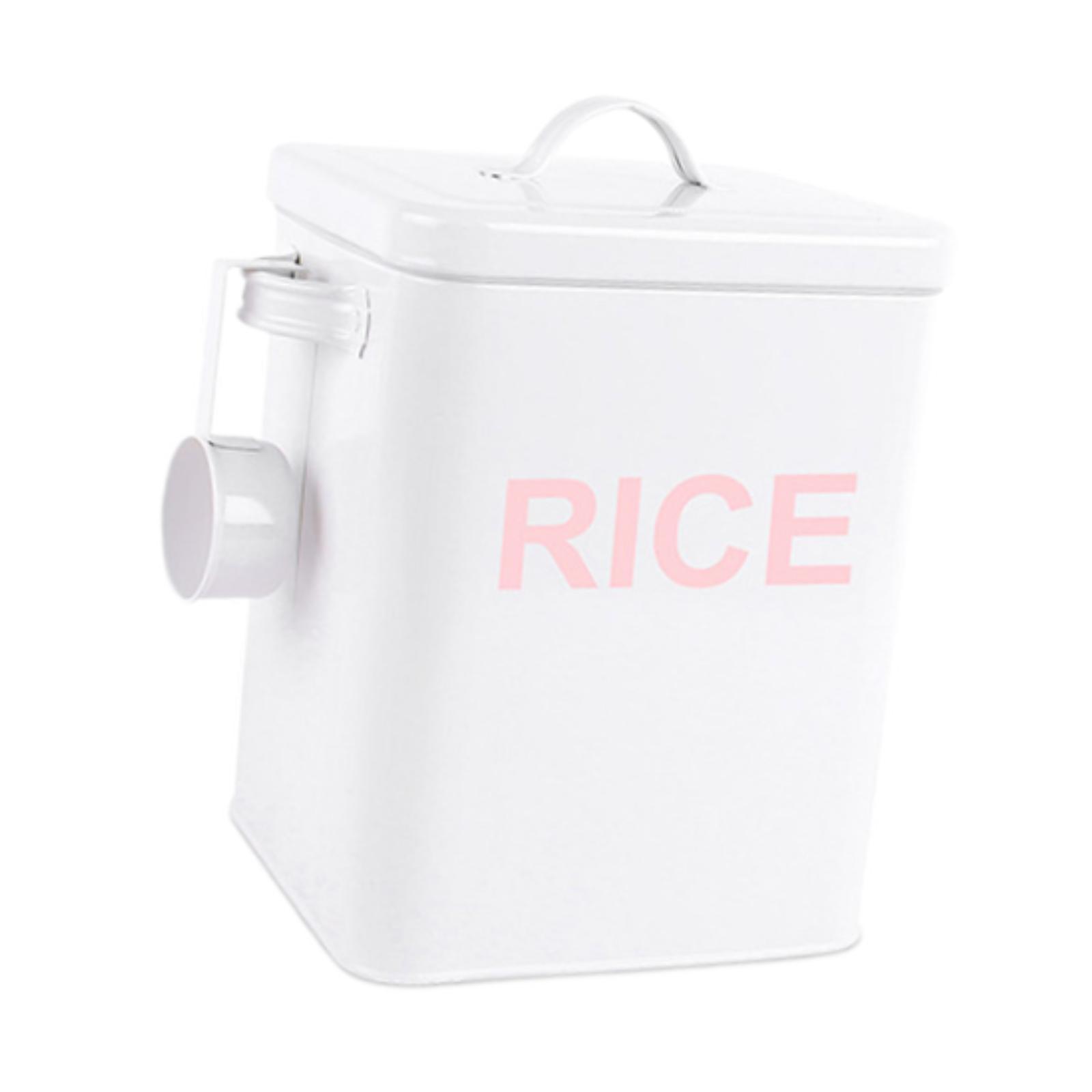 Kitchen Baking Canisters - Airtight Rice Canister Iron Storage Container