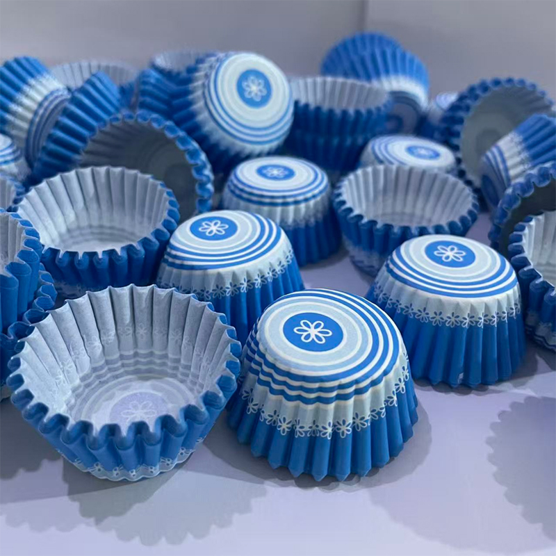 Kitchen Baking Paper - 200Pcs/500Pcs/1000Pcs Blue Flower Mini Cake Paper