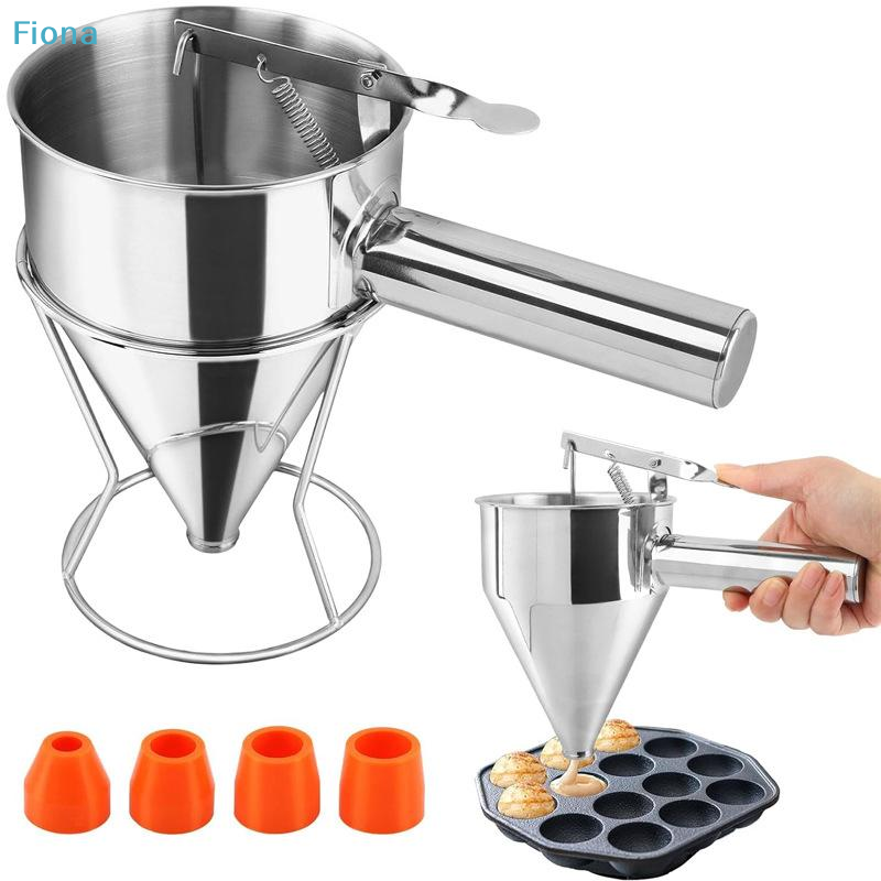 Kitchen Baking Blender - ✔Stainless Steel Funnel Dispenser With Rack