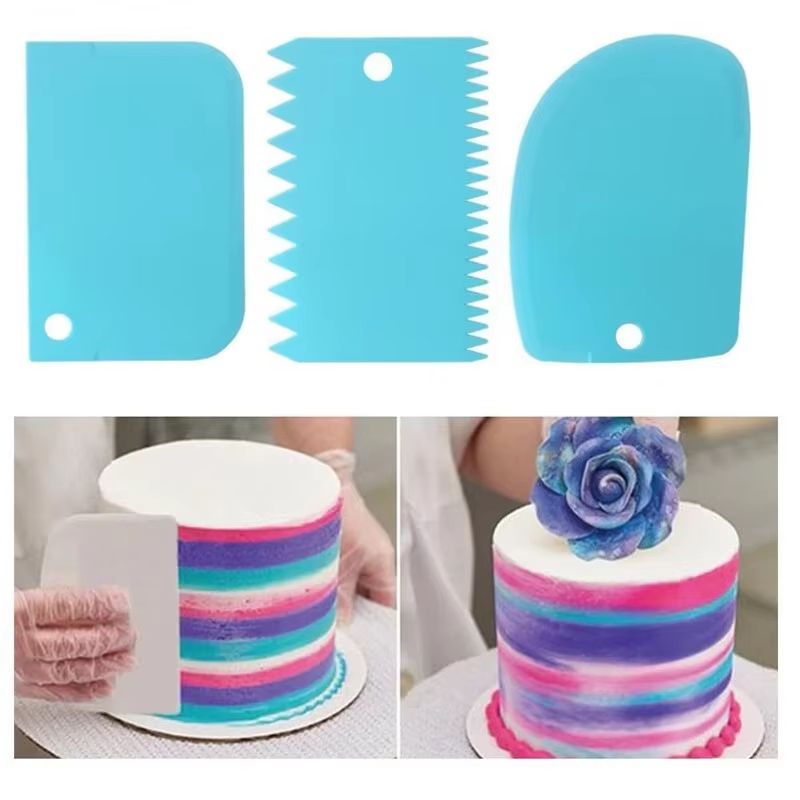 Kitchen Baking Tools - 3PCS Cream Scraper Smoother Irregular Teeth