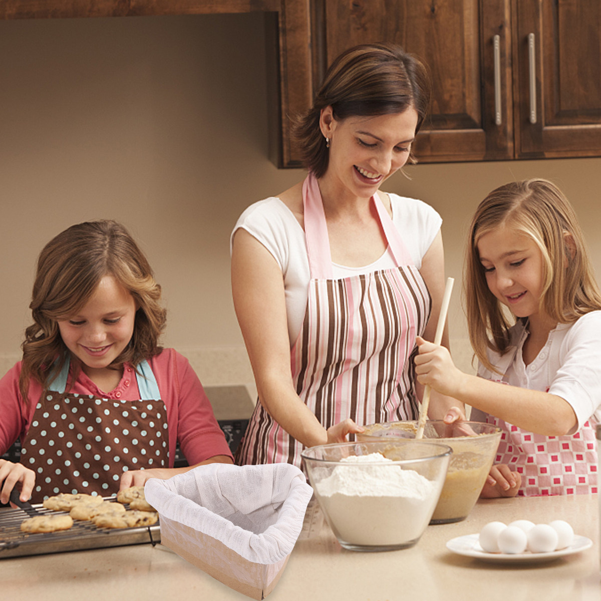 Bread Baking Kitchen Utensils - 2Pcs Bread Basket Cloth Cover Dough