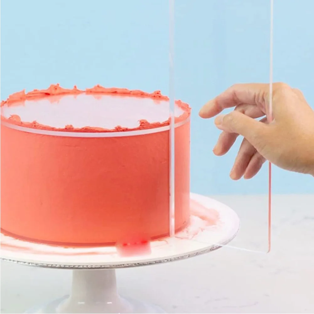 Fondant Smoother Set - 4 Sizes Acrylic Cake Scraper Comb