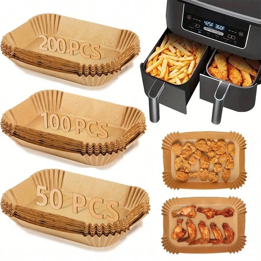 Kitchen Baking Paper - Air Fryer Paper Liners Disposable Oil-proof&Heat