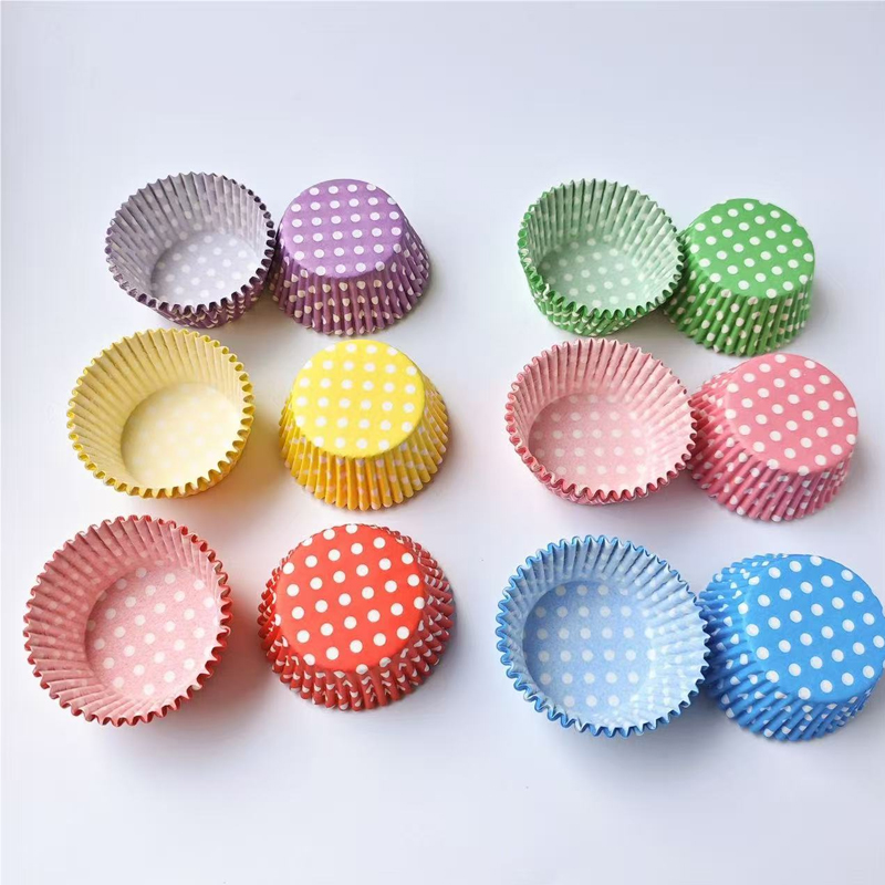 100Pcs Polka Dot Cake Paper Li - Kitchen Baking Paper ulasan dan harga