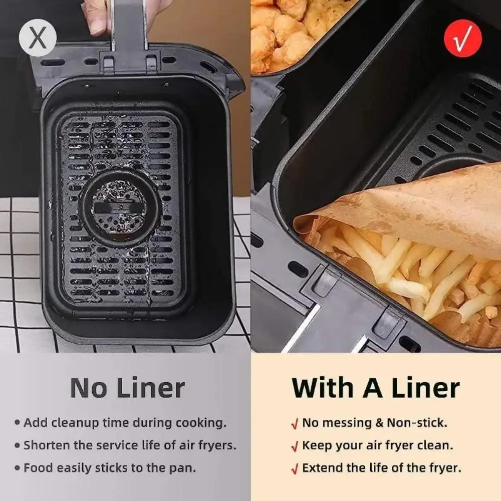50/100pcs Disposable Air Fryer - Kitchen Baking Paper ulasan dan harga