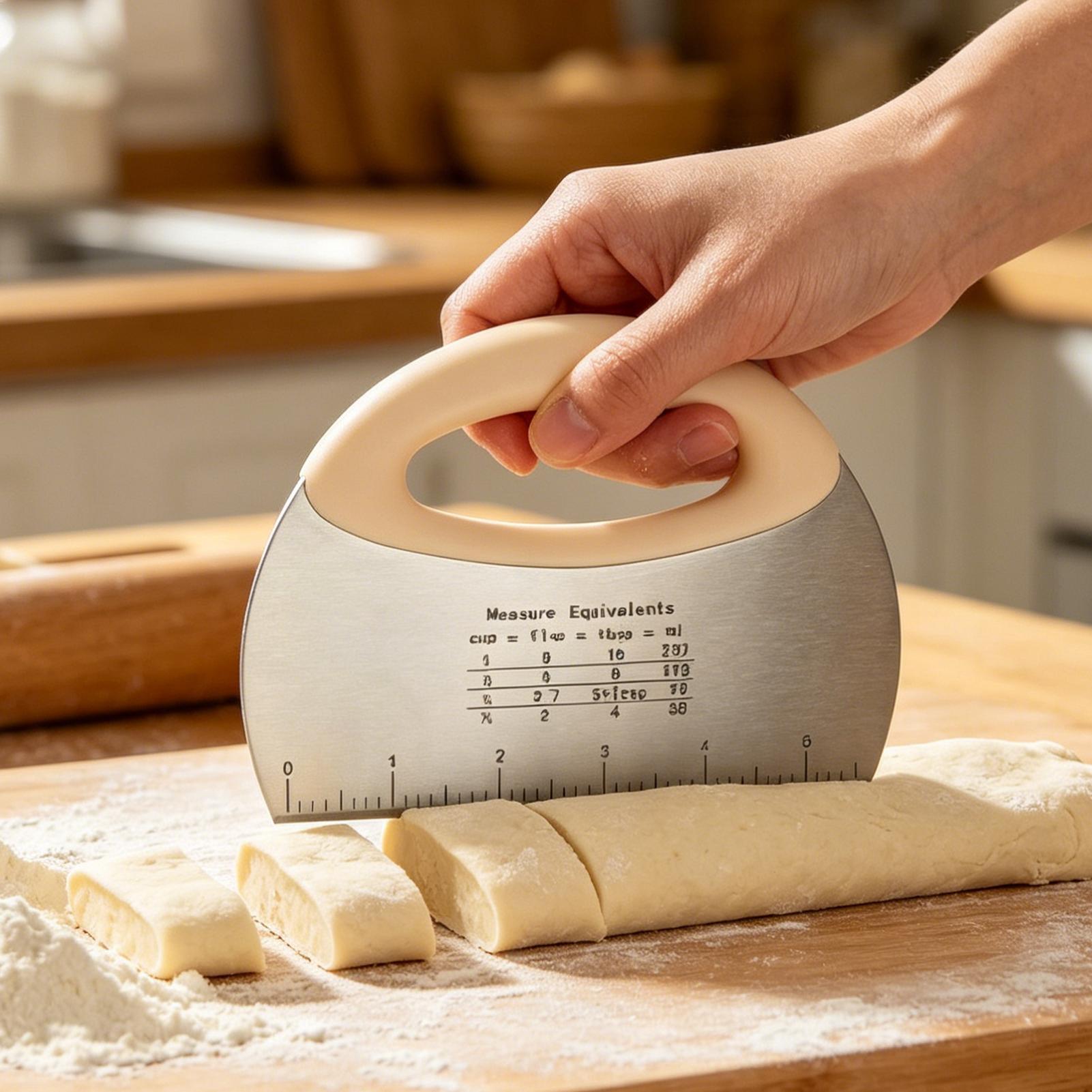 Kitchen Dough Scraper Stainles - Bench Scraper Dough ulasan dan harga
