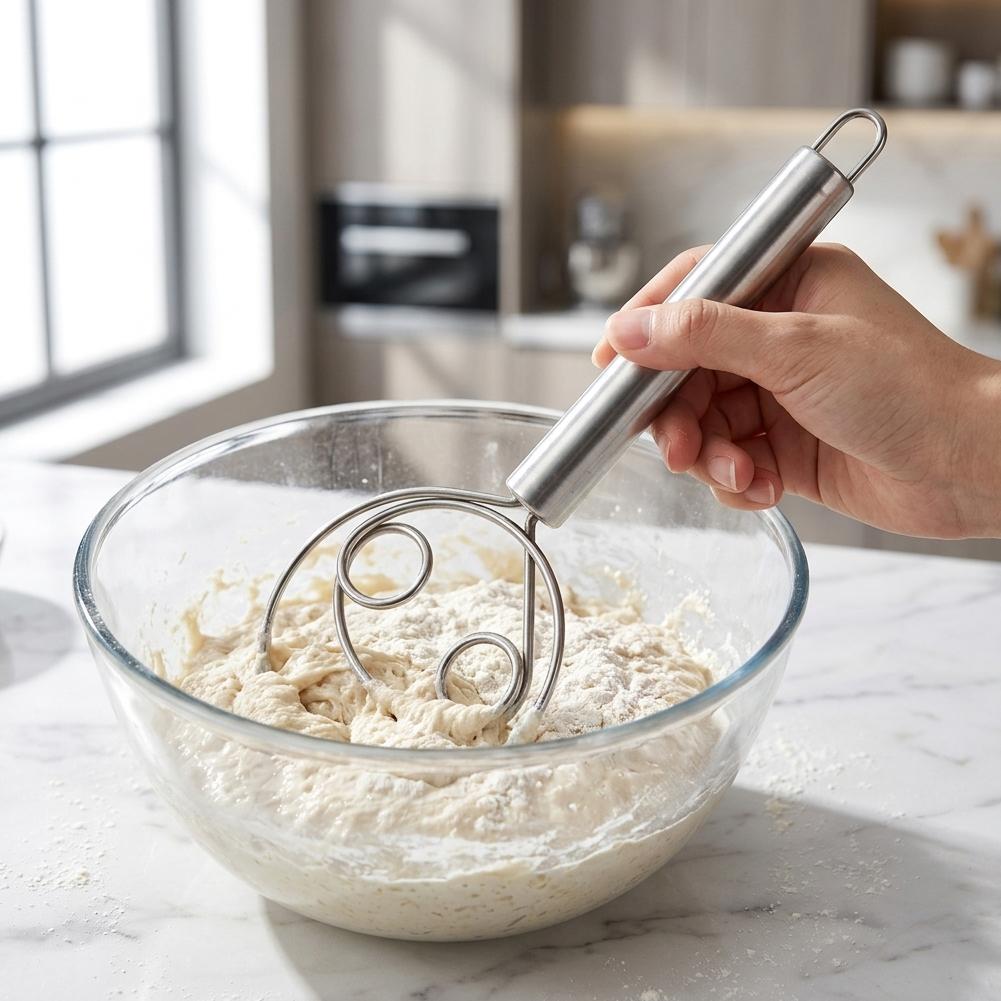 Dough Whisk Bread Mixer Stainl - Kitchen Baking Blender ulasan dan harga
