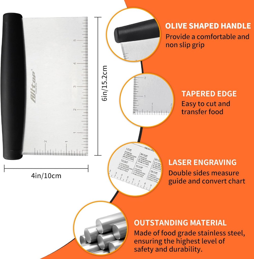 Stainless Steel Bench Scraper  - Bench Scraper Dough ulasan dan harga