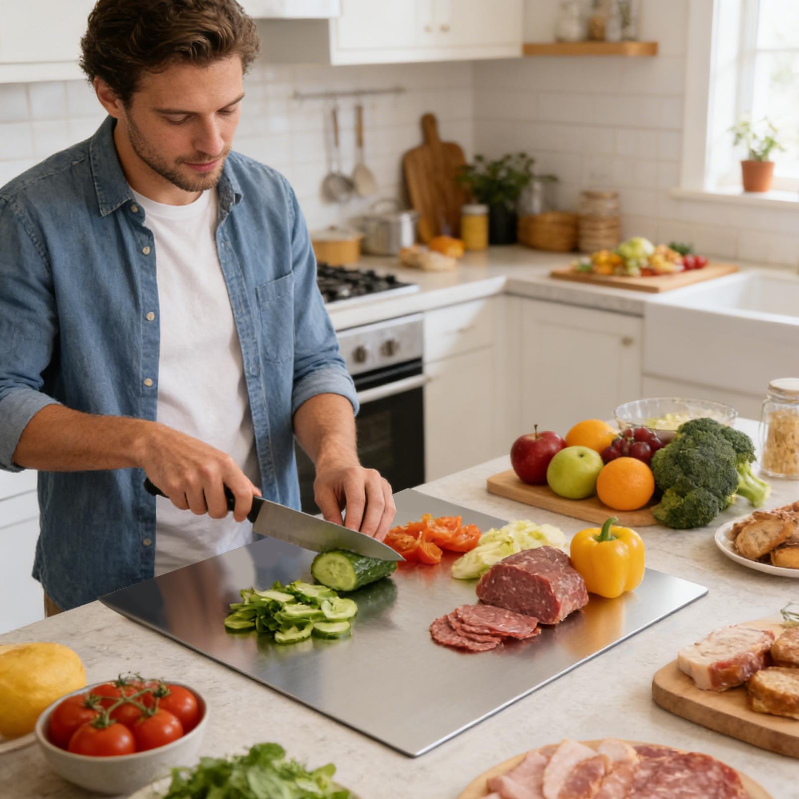 Stainless Steel Cutting Board  - Kitchen Baking Tools ulasan dan harga