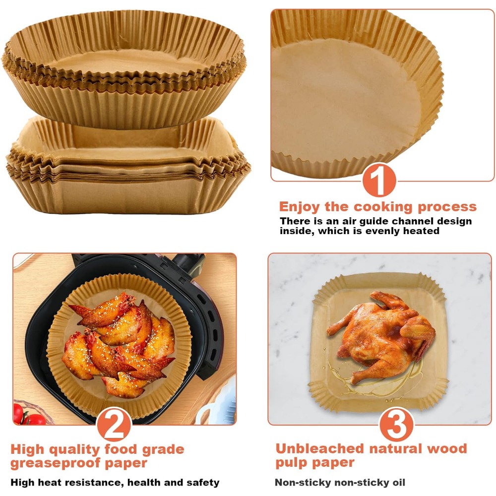 50/100pcs Air Fryer Disposable - Kitchen Baking Paper ulasan dan harga