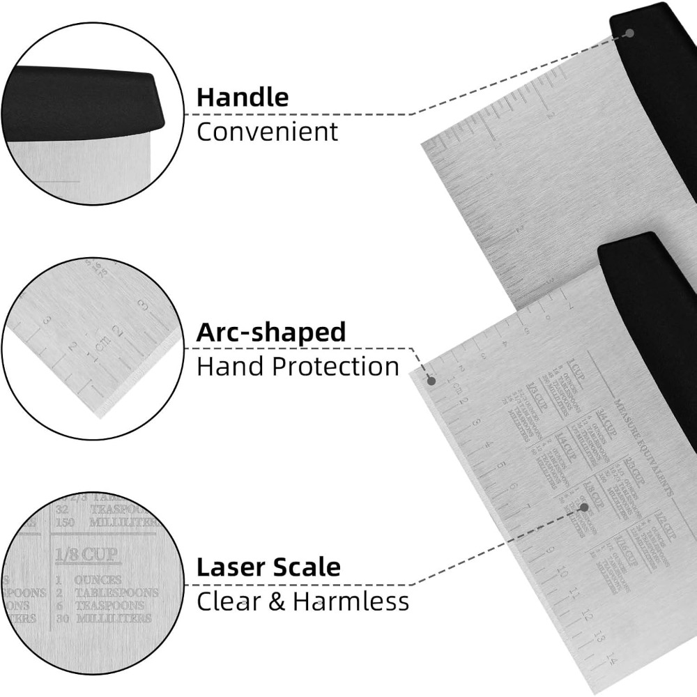 2PCS Stainless Steel Baking Sc - Bread Baking Kitchen Utensils ulasan dan harga