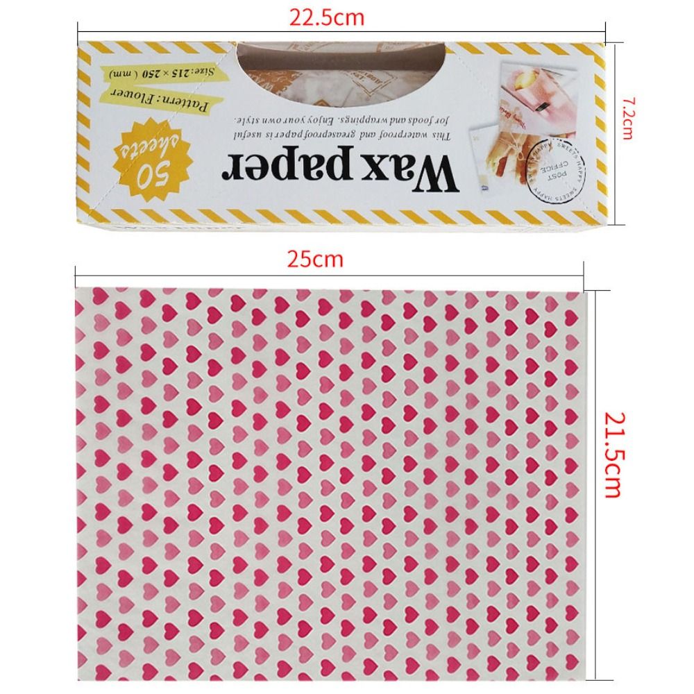 10/50pcs Waterproof Heart Prin - Kitchen Baking Paper ulasan dan harga