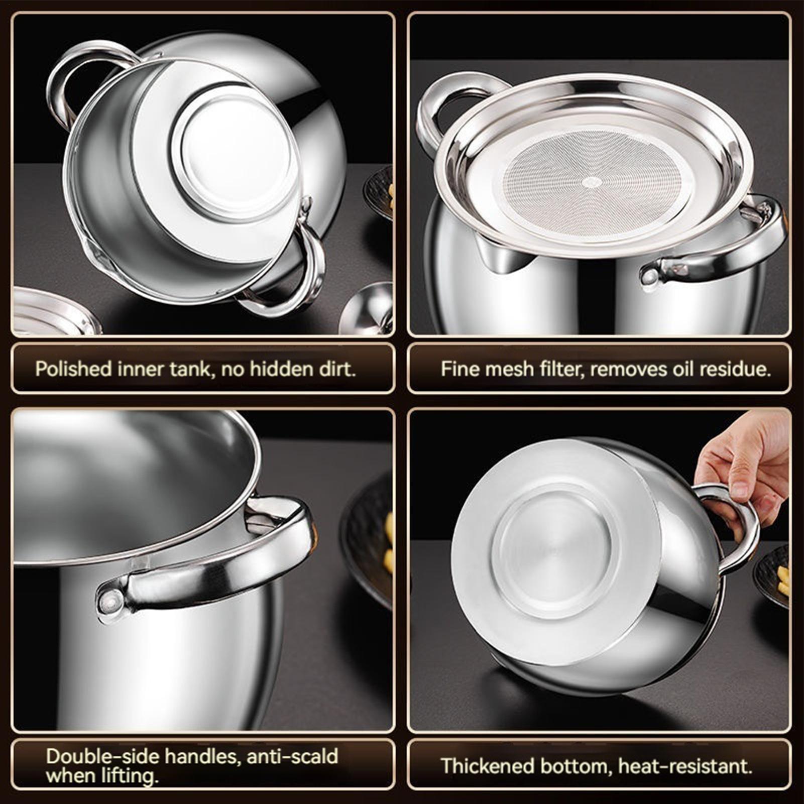 Grease Container Stainless Ste - Kitchen Baking Canisters ulasan dan harga