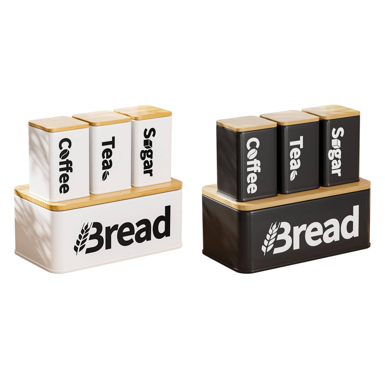 Iron Bamboo Bread Storage Bin  - Kitchen Baking Canisters ulasan dan harga