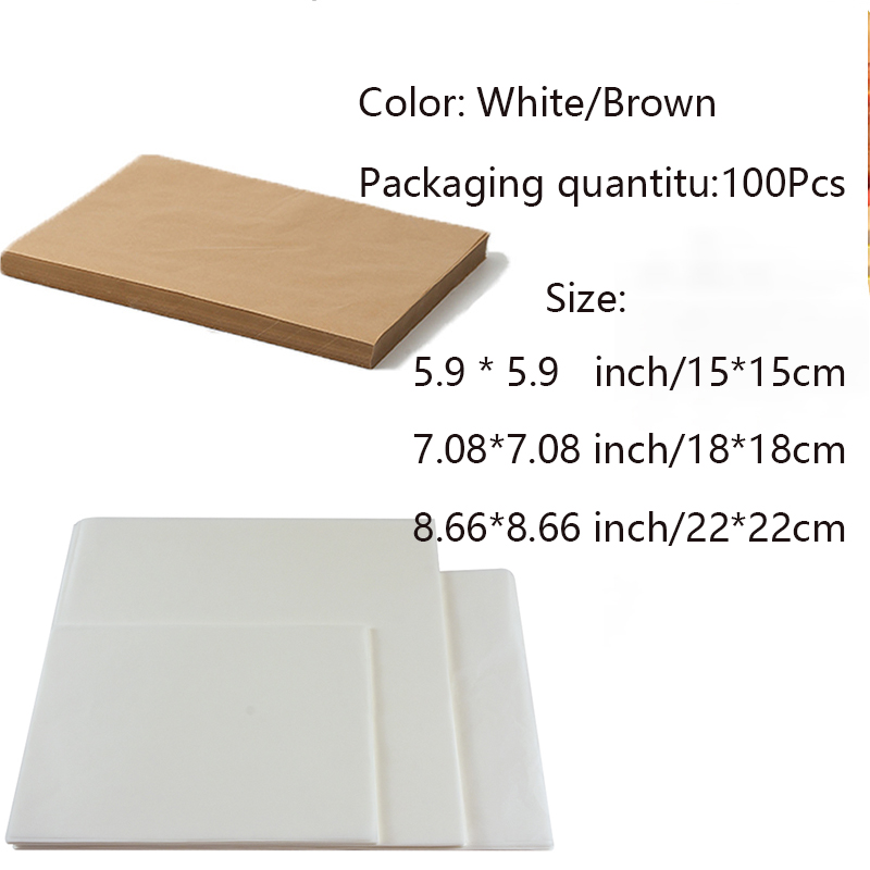 100 Pcs Baking Tools Parchment - Kitchen Baking Paper ulasan dan harga