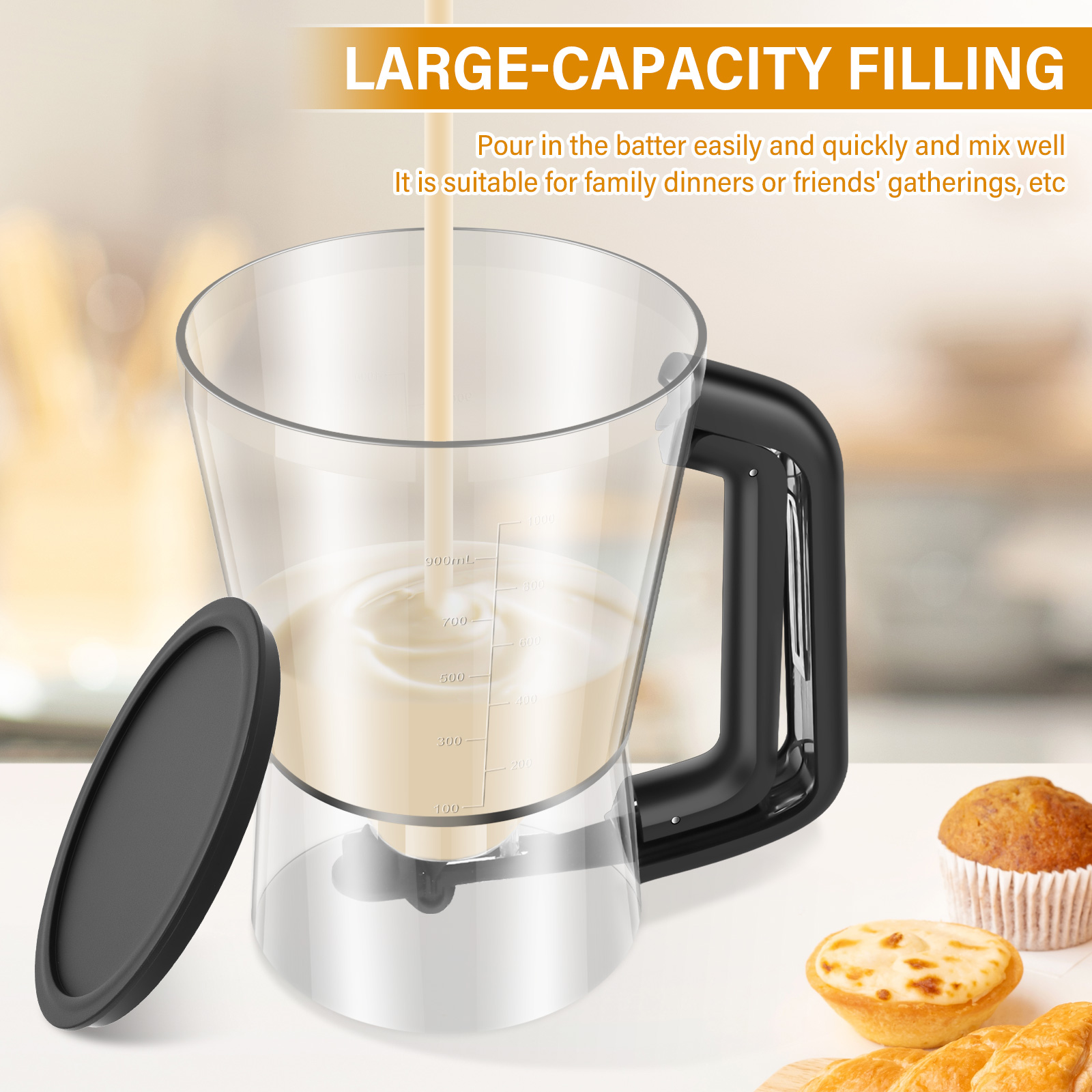 900/1000ml Pancake Batter Disp - Kitchen Baking Blender ulasan dan harga