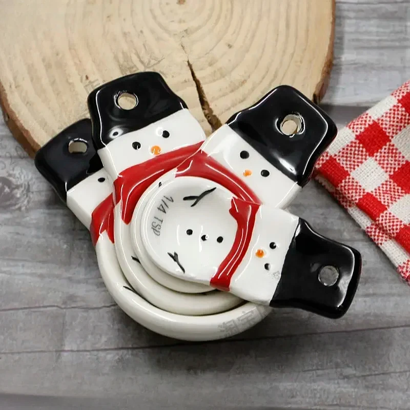 4pcs Christmas Measuring Spoon - Kitchen Baking Gifts ulasan dan harga