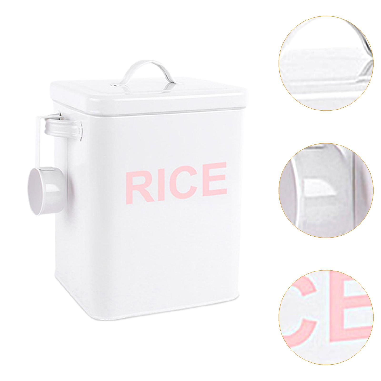 Airtight Rice Canister Iron St - Kitchen Baking Canisters ulasan dan harga