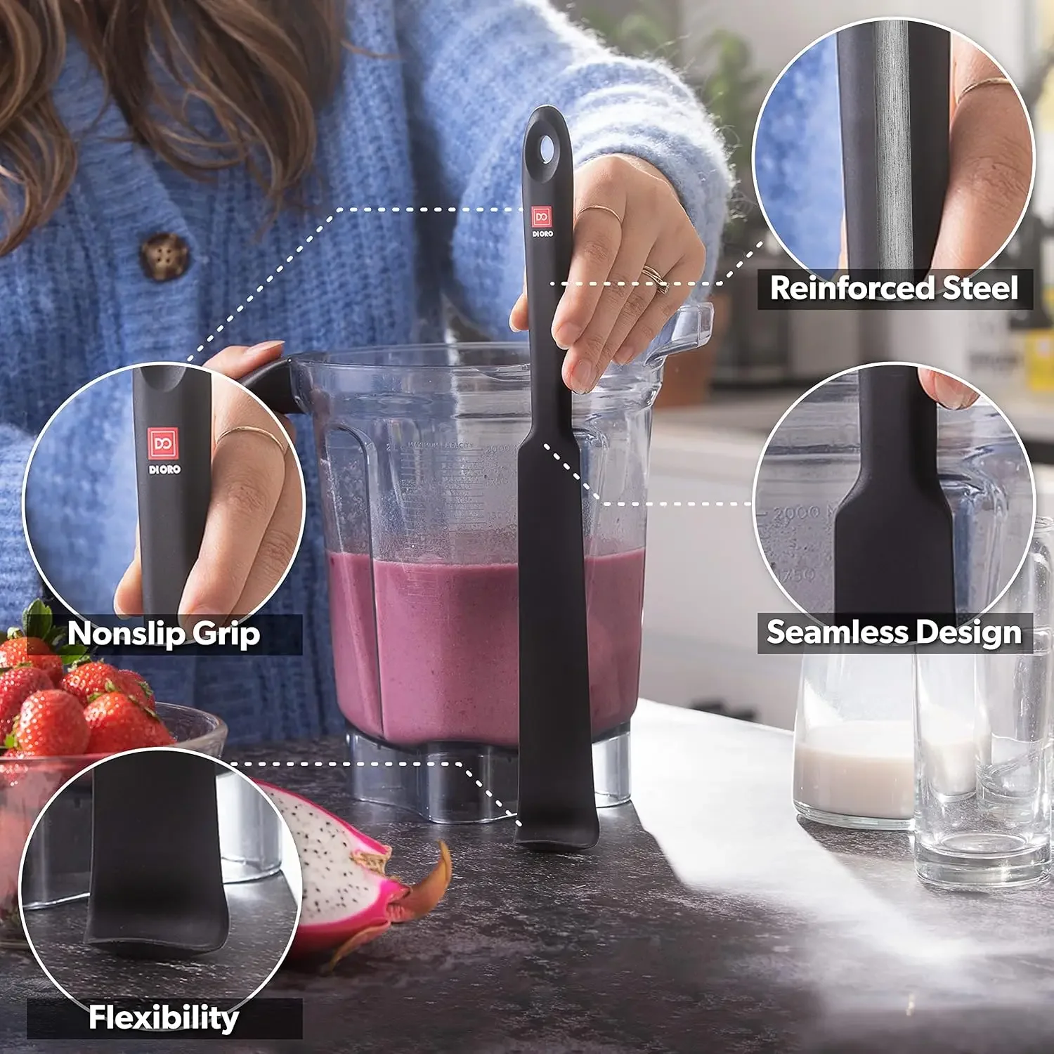 Silicone Blender & Jar Spatula - Kitchen Baking Blender ulasan dan harga