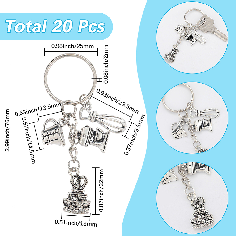 1 Box 20Pcs Baking Key Chain K - Kitchen Baking Tools ulasan dan harga