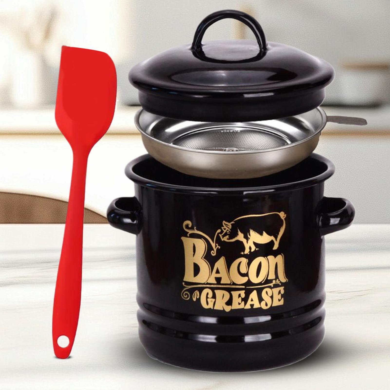 Bacon Grease Container 1200ml  - Kitchen Baking Canisters ulasan dan harga