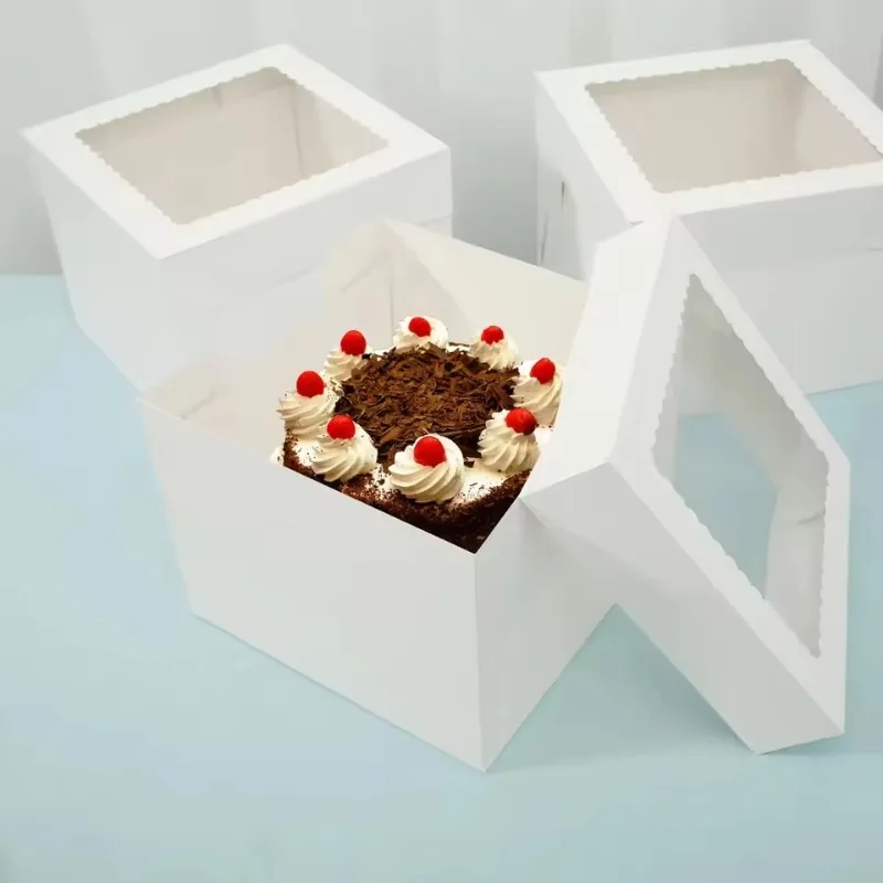 2/4/6PCS White Bakery Boxes wi - Kitchen Baking Tools ulasan dan harga