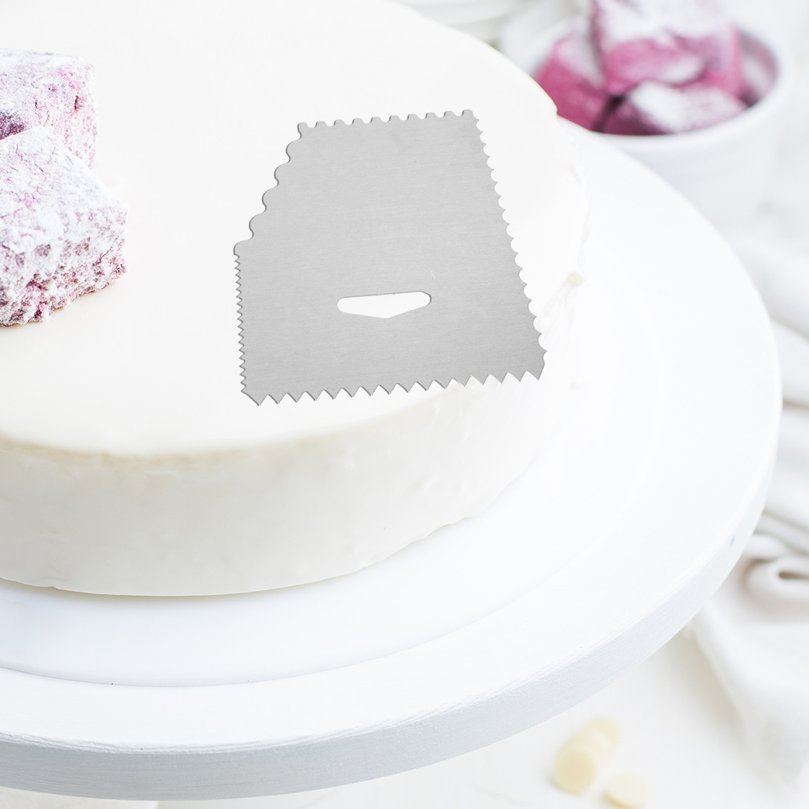 4Pcs Cake Scraper Set Aluminum - Fondant Smoother Set ulasan dan harga
