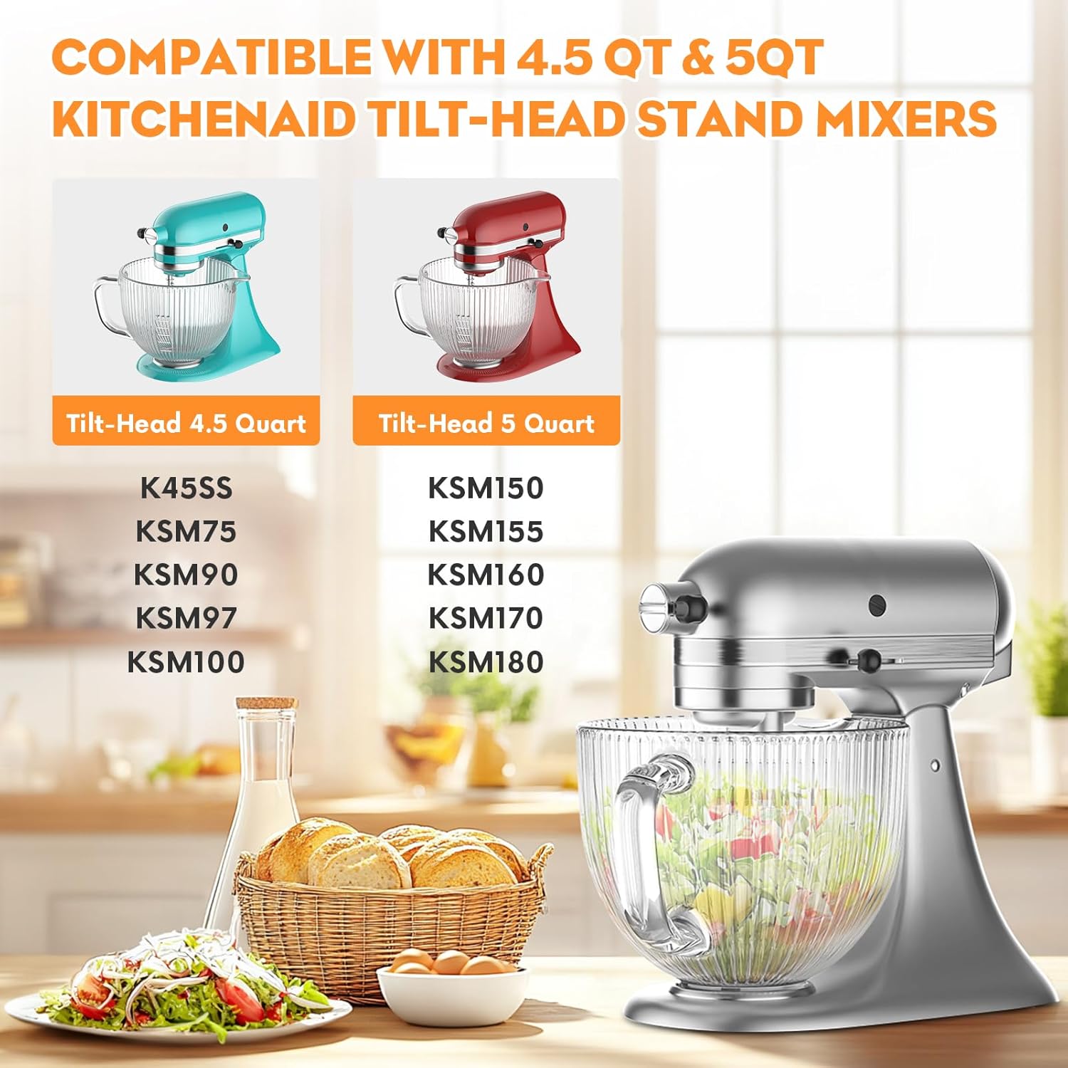 GVODE Glass Bowl for Kitchenai - Kitchenaid Baking Set ulasan dan harga