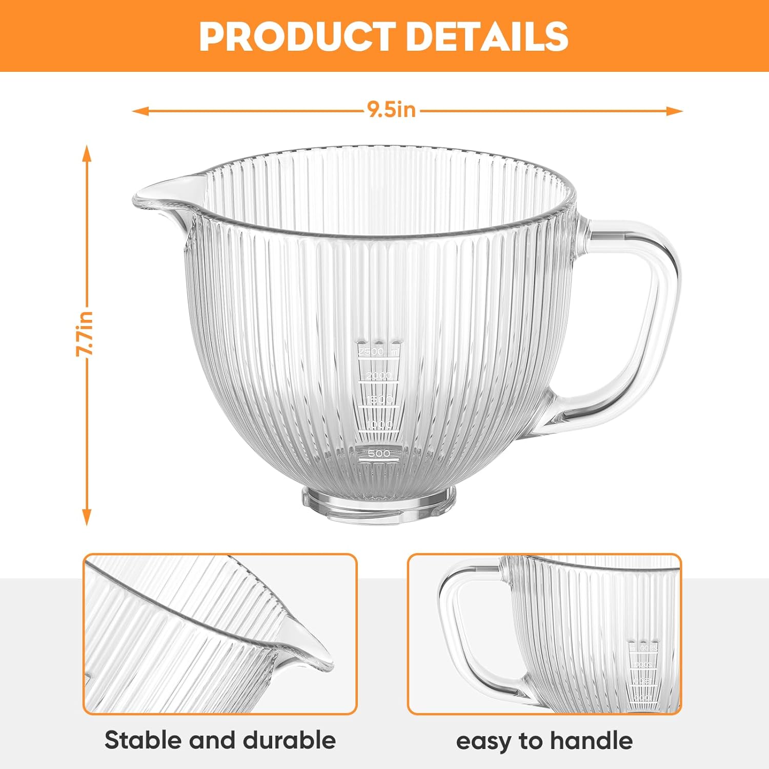 GVODE Glass Bowl for Kitchenai - Kitchenaid Baking Set ulasan dan harga
