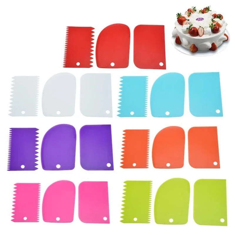 3PCS Cream Scraper Smoother Ir - Kitchen Baking Tools ulasan dan harga