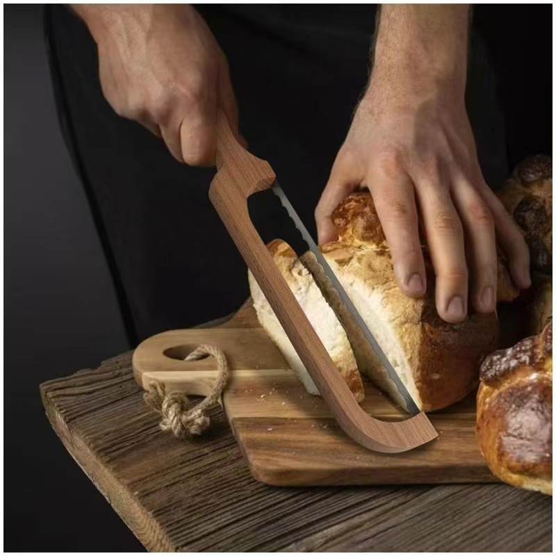 New wooden bread knife toast s - Bread Baking Kitchen Utensils ulasan dan harga