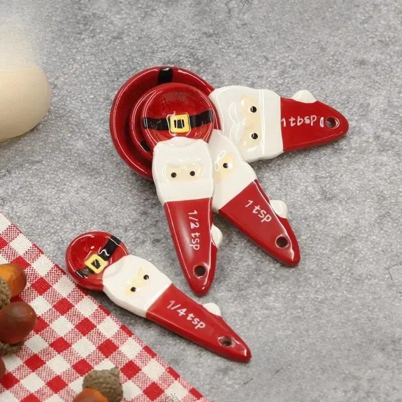 4pcs Christmas Measuring Spoon - Kitchen Baking Gifts ulasan dan harga