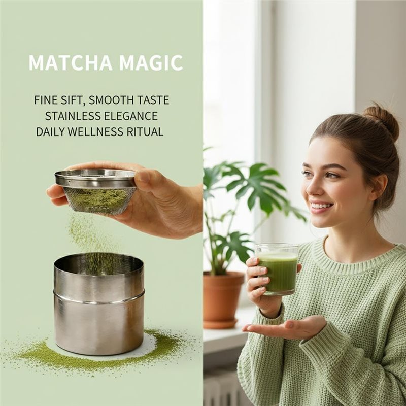 AB66-Stainless Steel Matcha Po - Kitchen Baking Canisters ulasan dan harga