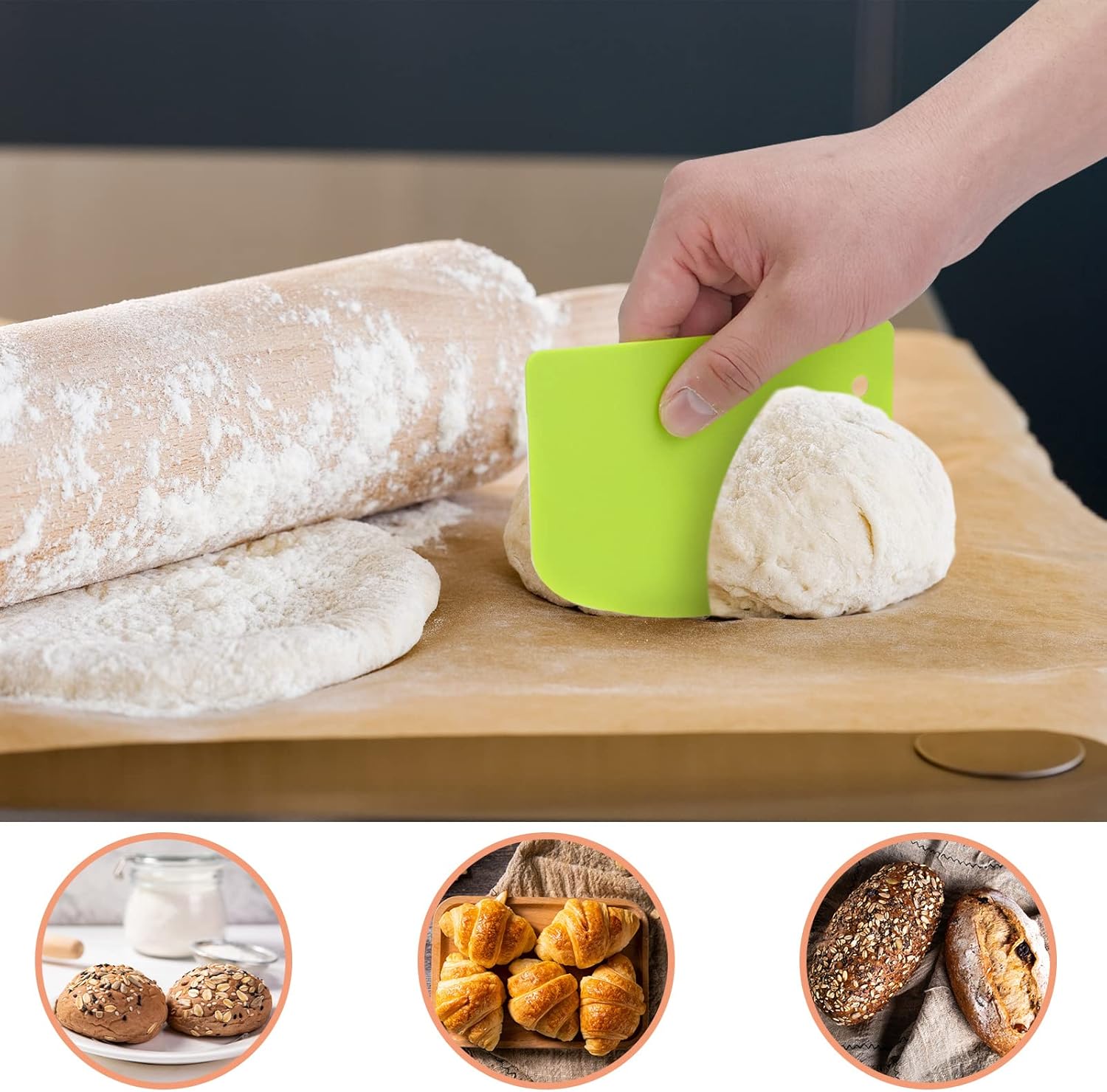 Dough Scraper Plastic Dough Cu - Bench Scraper Dough ulasan dan harga