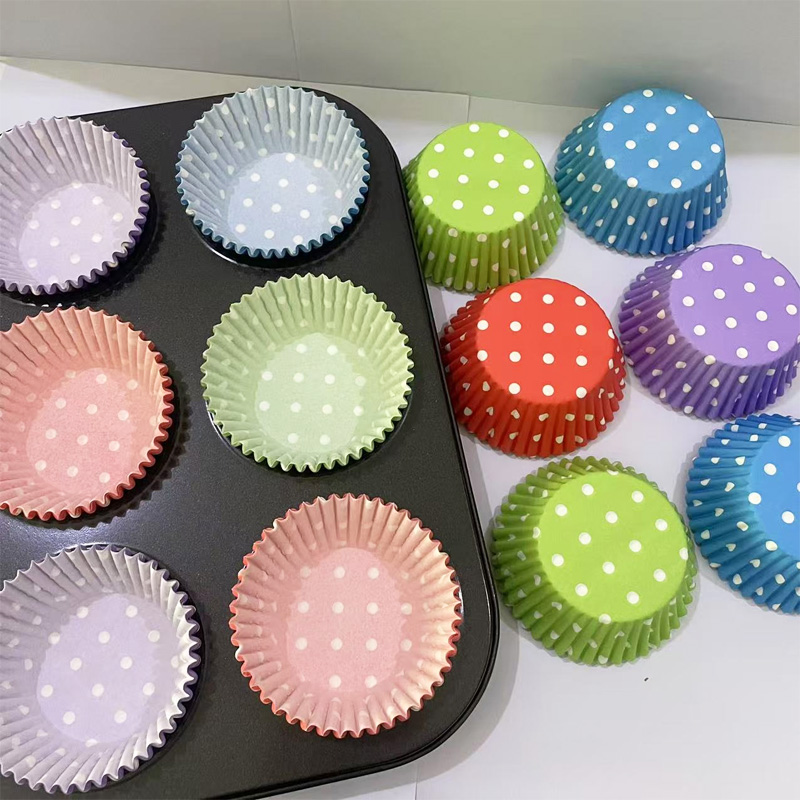100Pcs/200Pcs Polka Dot Cake P - Kitchen Baking Paper ulasan dan harga