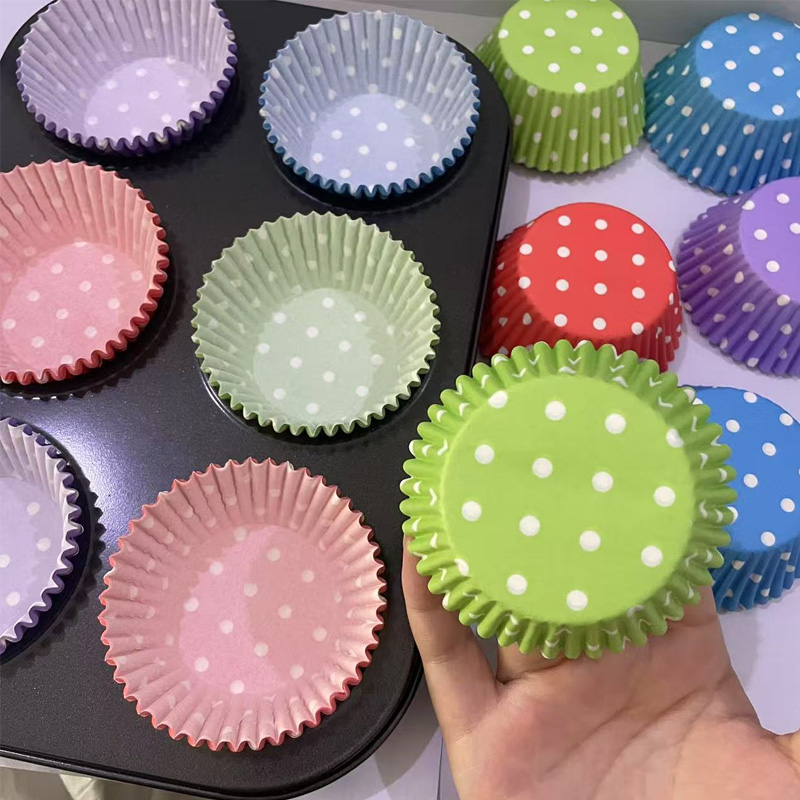 100Pcs/200Pcs Polka Dot Cake P - Kitchen Baking Paper ulasan dan harga