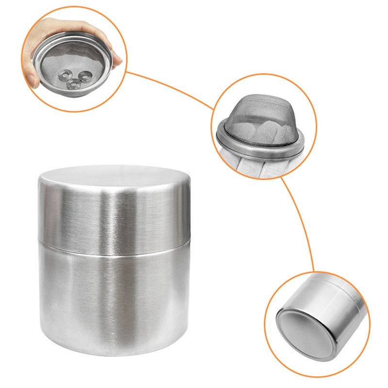 Stainless Steel Matcha Powder  - Kitchen Baking Canisters ulasan dan harga