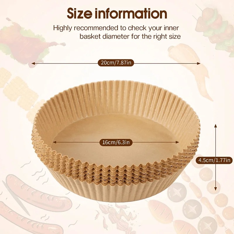 Air Fryer Paper Liners Disposa - Kitchen Baking Paper ulasan dan harga